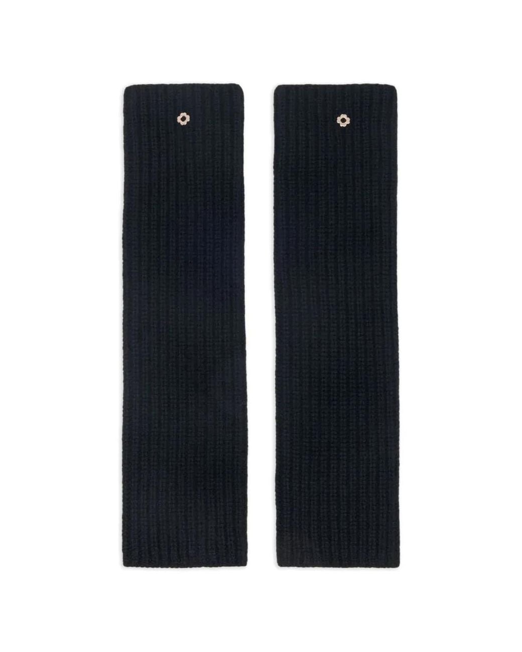 Maje Black Wool And Cashmere Mittens