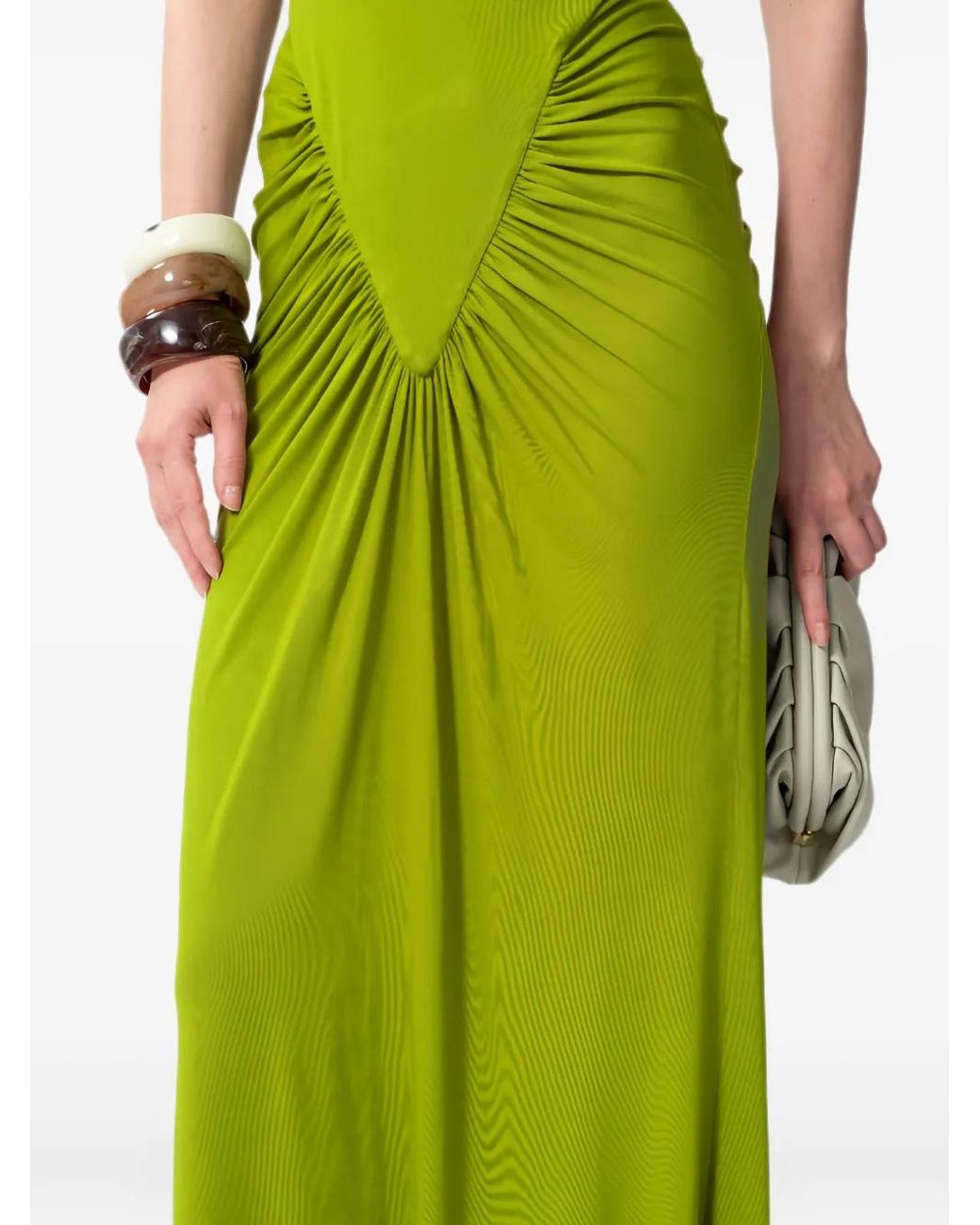 Concepto Green Robe Longue Rivera Froncée À Design Sans Manches