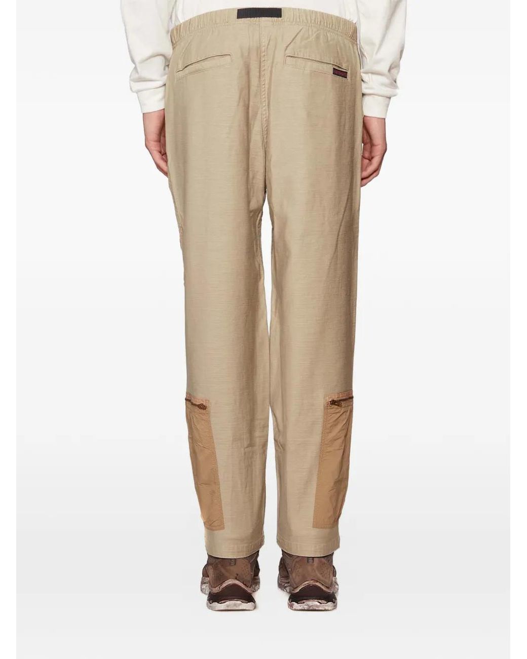 Gramicci Natural Buckled Patch-Pocket Trousers for men