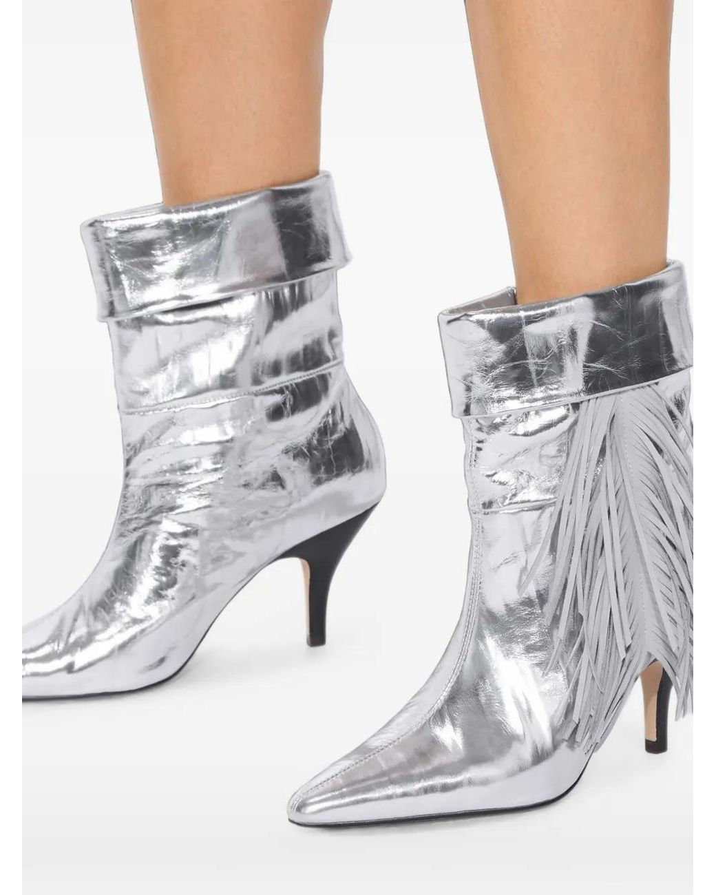 Kurt Geiger White Piccadilly Slouch Boots