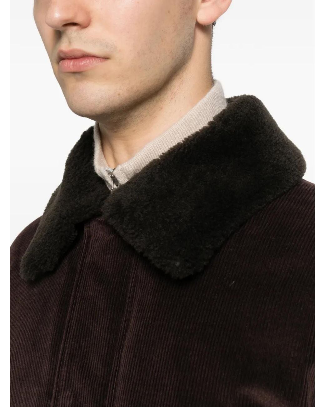 Eleventy Brown Corduroy-Effect Jacket for men
