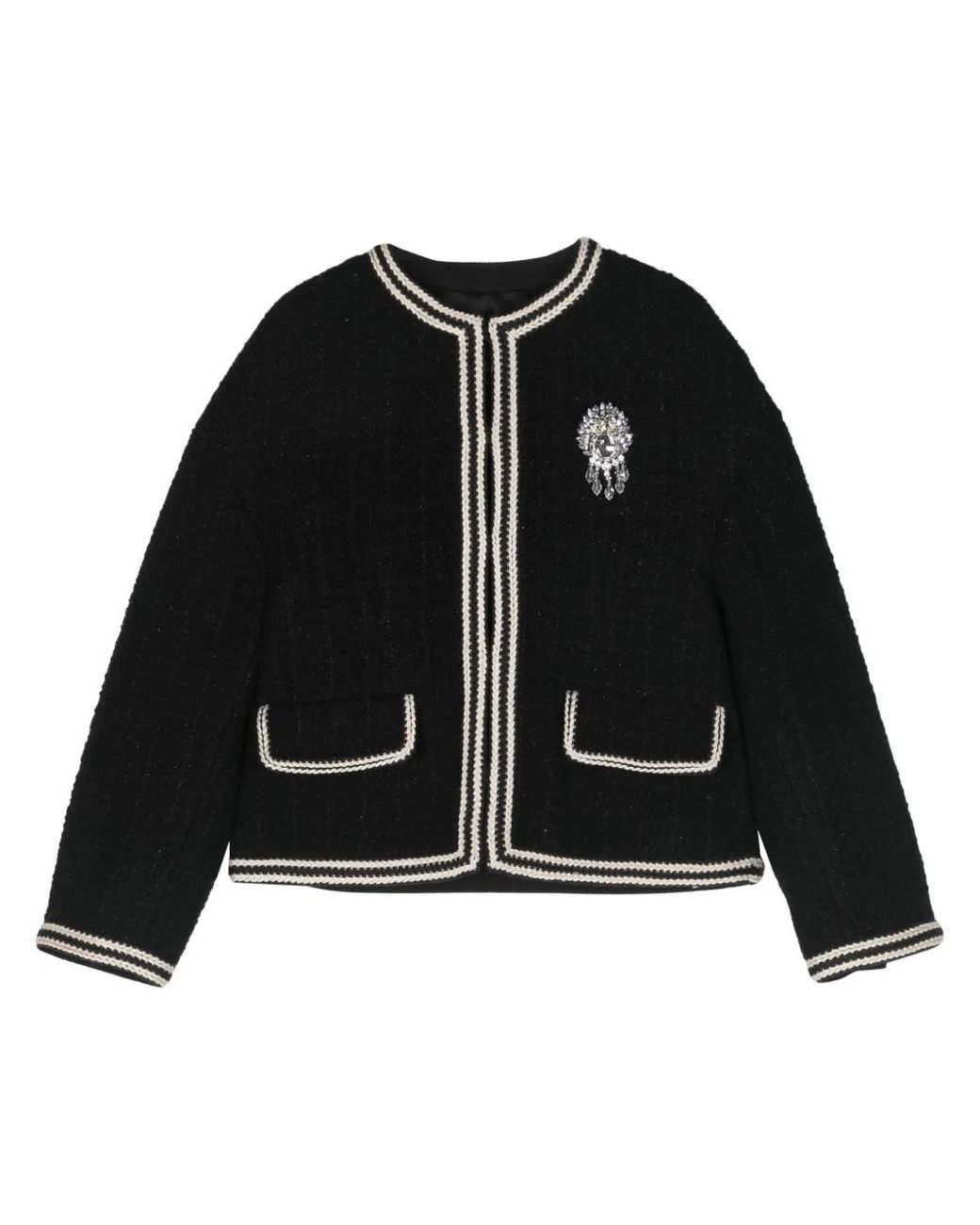 Gucci Black Bouclé Tweed Wool Jacket