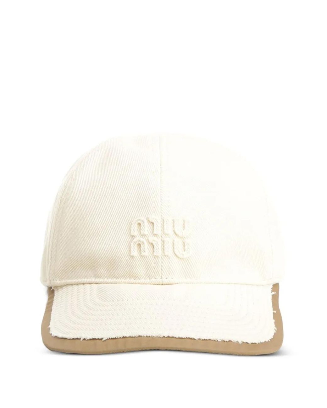 Cappello Da Baseball di Miu Miu in Natural