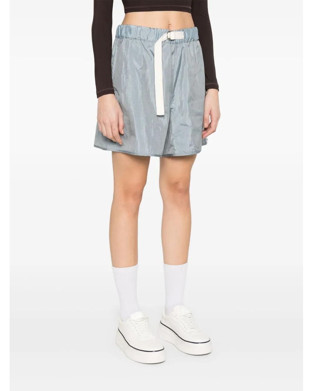 Jil Sander Blue Satin Shorts