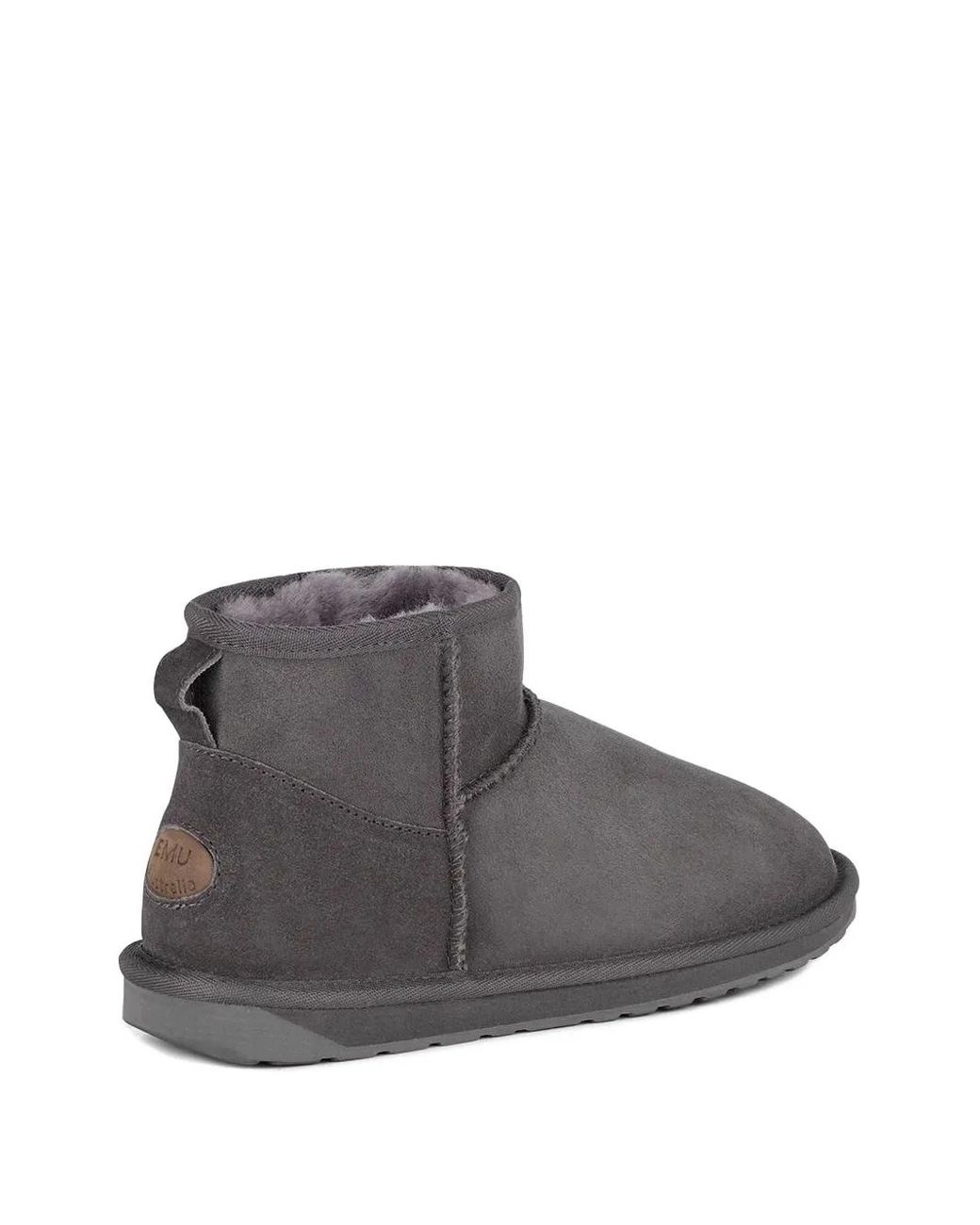 EMU Gray Suede Ankle Boots
