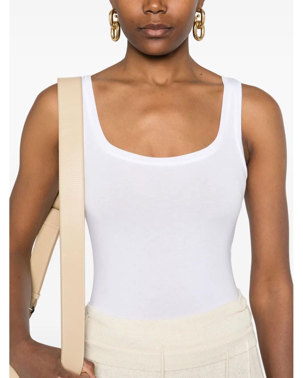 Samsøe & Samsøe Jersey Tanktop in het White