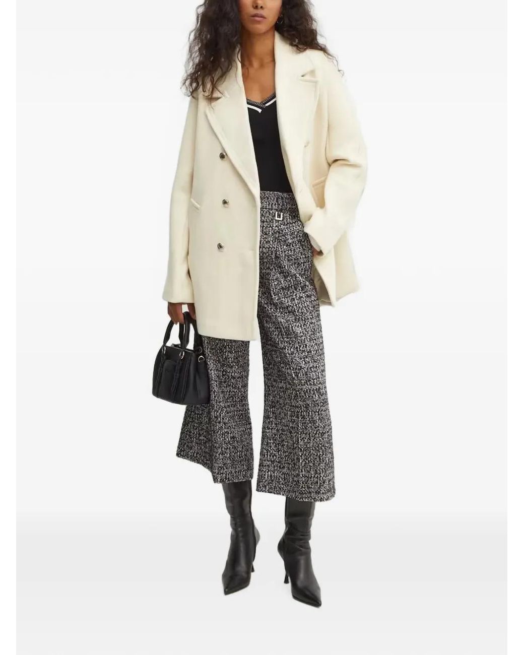 Morgan Natural Gam Double-Breasted Coat