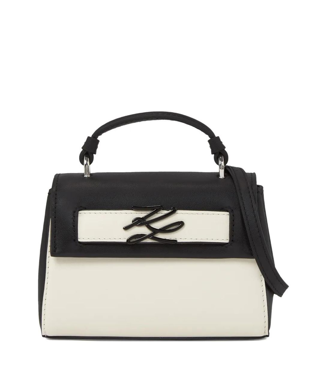 Karl Lagerfeld Black K/Autograph Leather Tote Bag