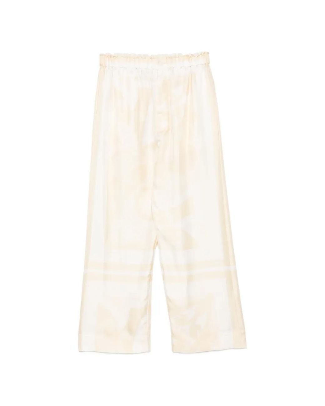 Carven White Patterned Trousers