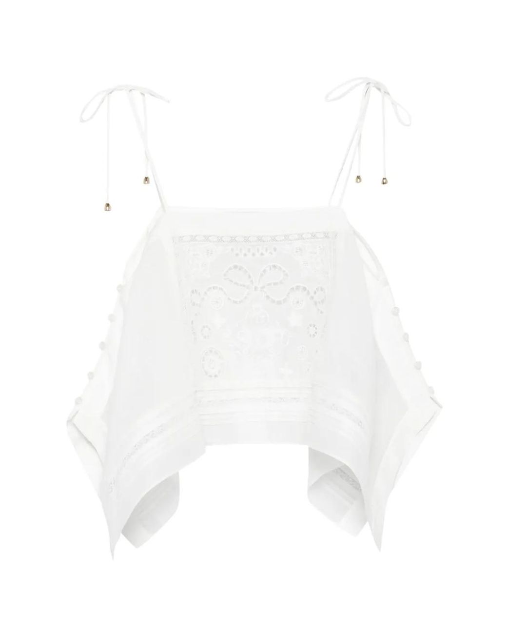 Self-Portrait White Embroidered Top