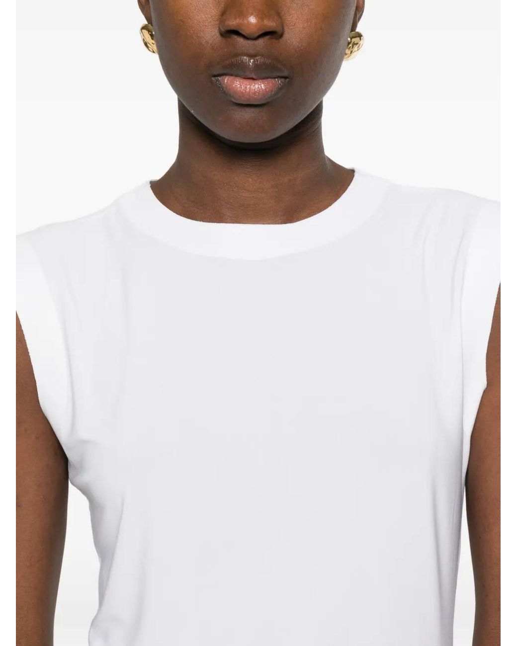 Norma Kamali White Sleeveless Top