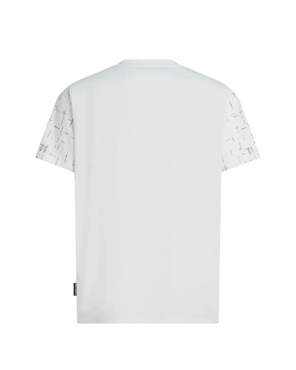 Karl Lagerfeld White Monogram Rhinestone-Embellished T-Shirt for men