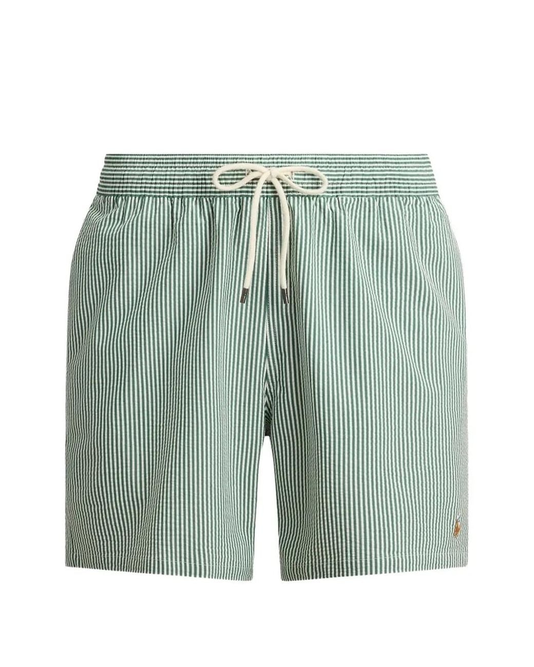 Ralph Lauren Green Traveler Seersucker Shorts for men