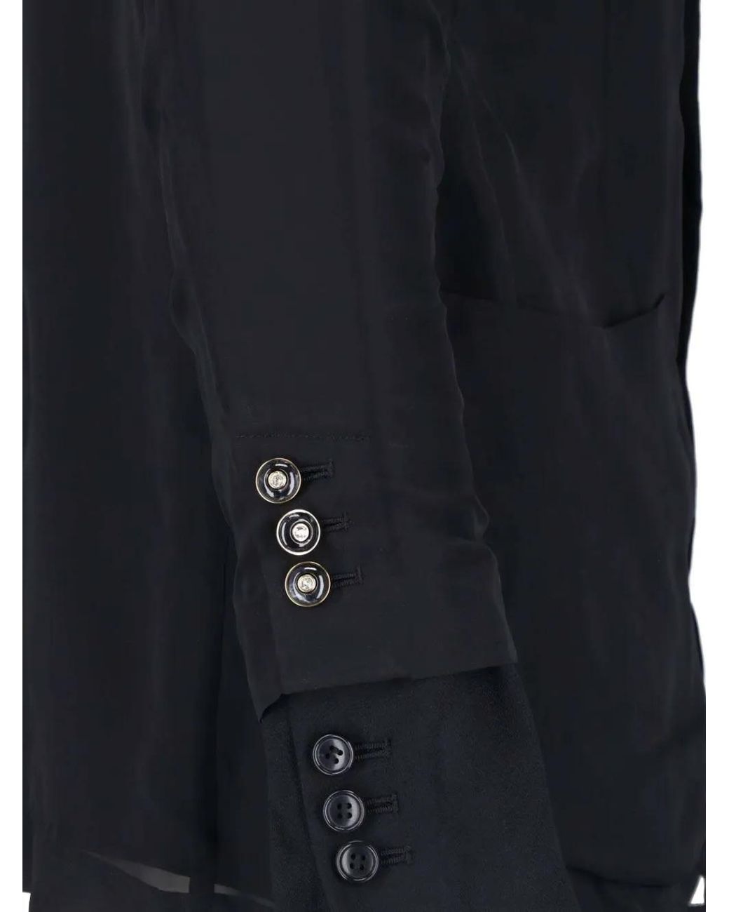 Comme des Garçons Black Layered Notched-Lapel Blazer