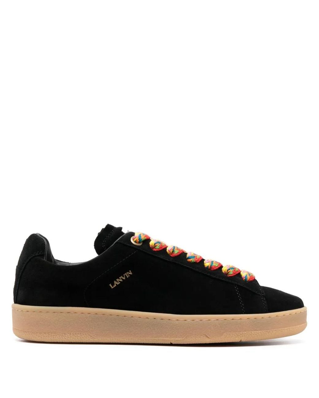 Lanvin Black Lite Curb Low Top Trainers for men