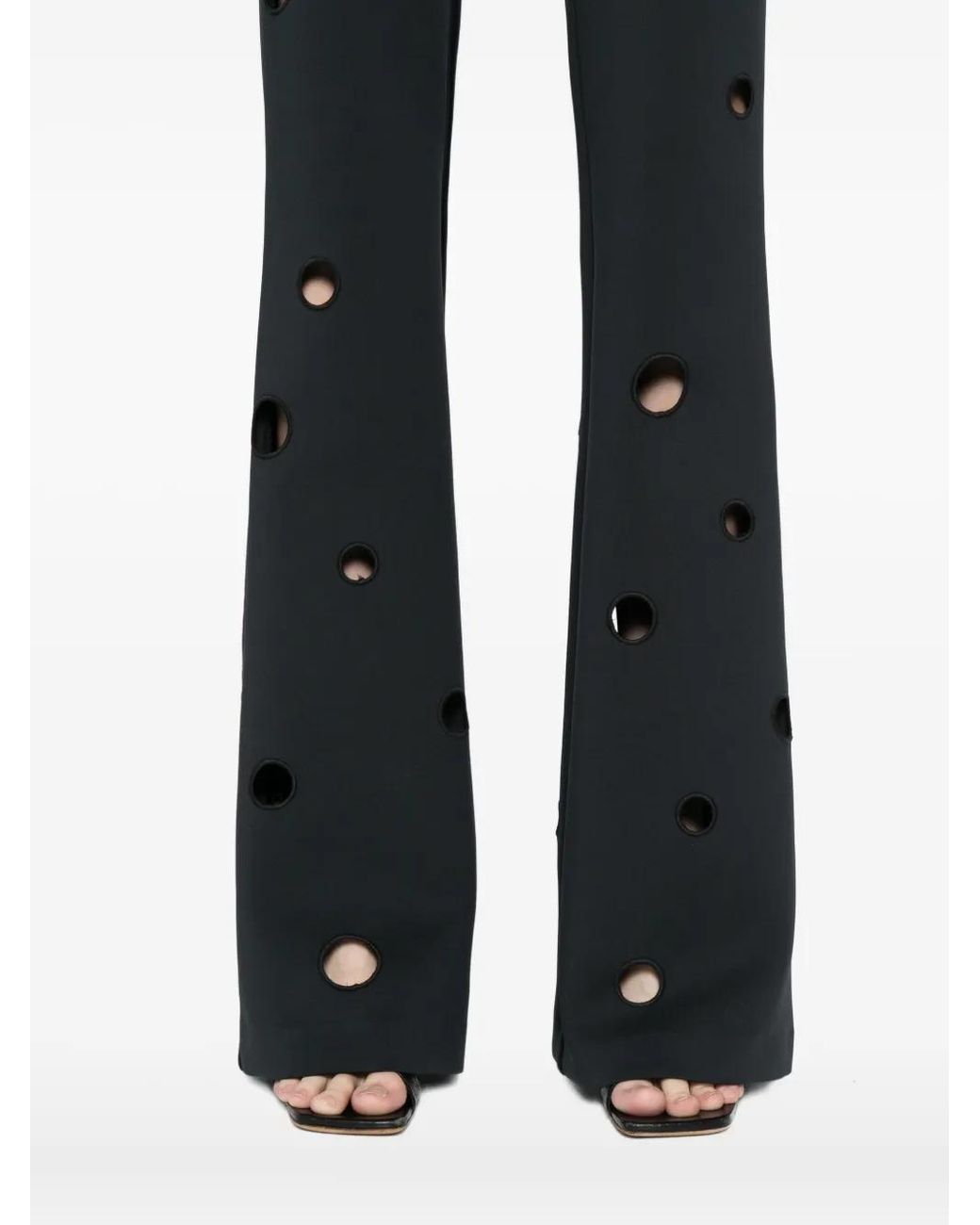 Cynthia Rowley Black Peekaboo Trousers