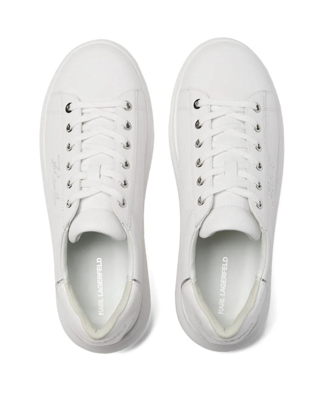 Karl Lagerfeld White Kapri Rhinestone Sneakers