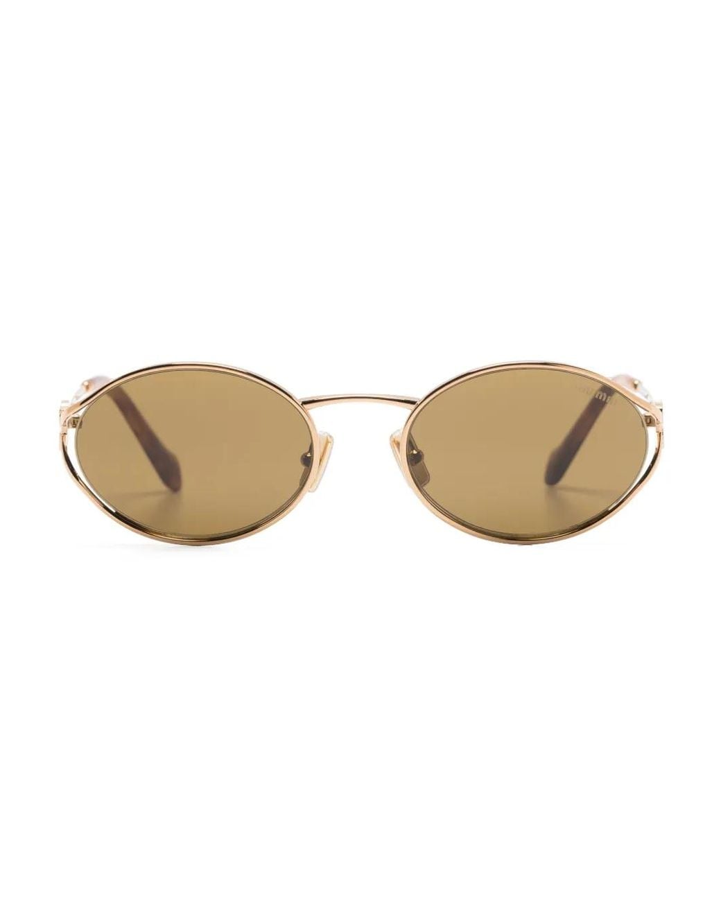 Miu Miu Natural Round-Frame Sunglasses