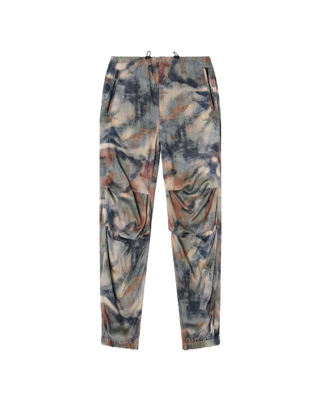 DIESEL Gray Pantalon Évasé Court for men