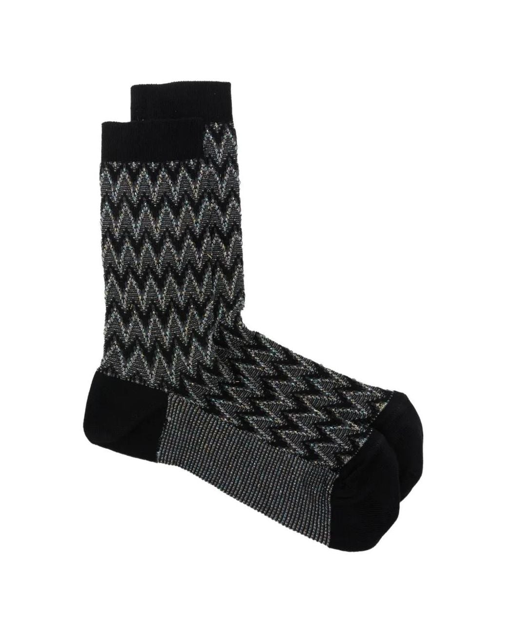 Missoni Black Zigzag-Knit Socks