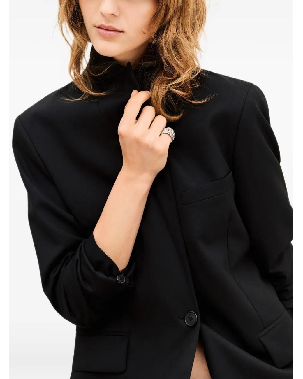Ba&sh Black Cayne Einreihiger Blazer