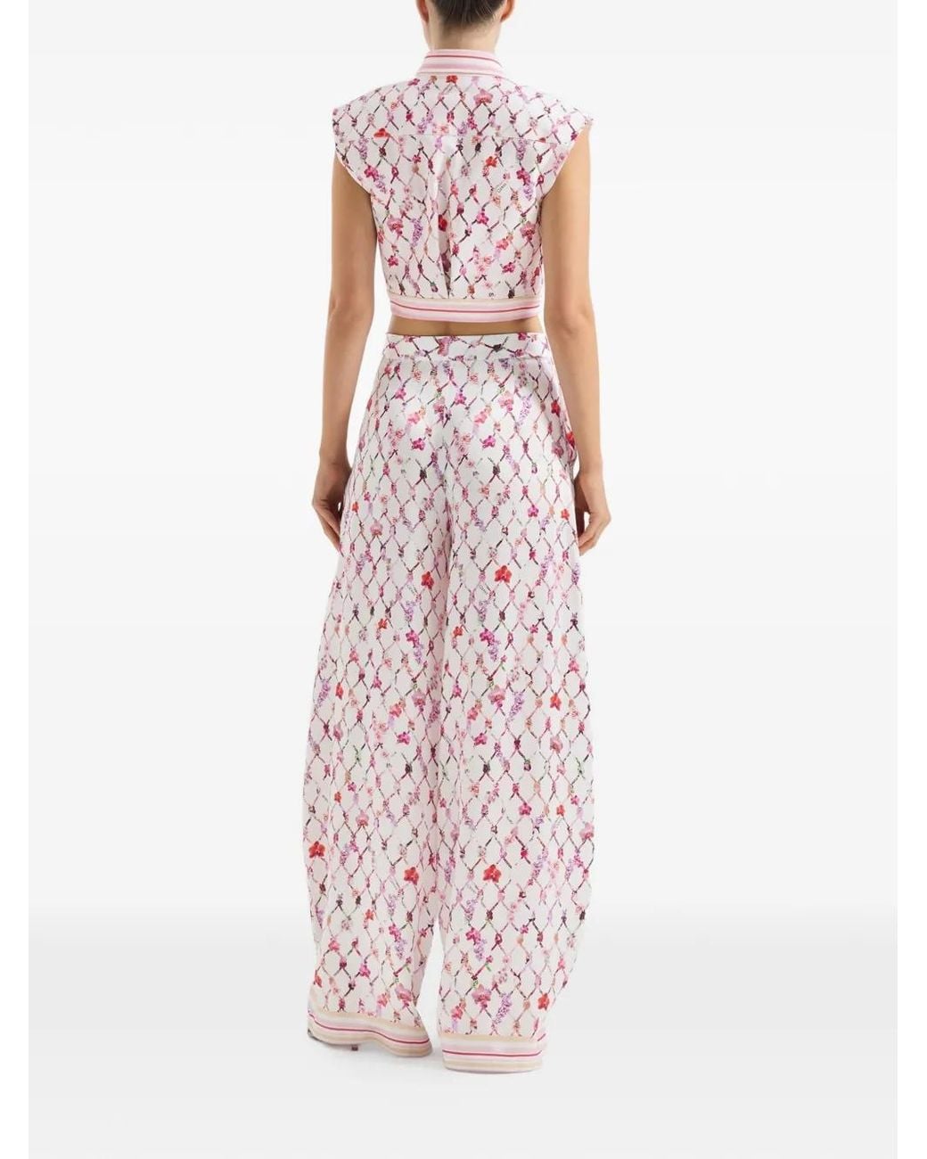 Genny Pink Floral Print Trousers