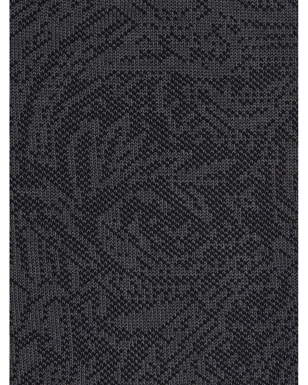 Etro Black Leafy Jacquard Socks for men