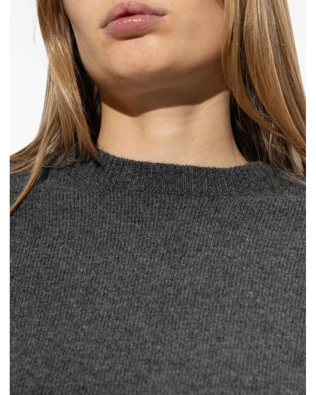 Max Mara Gray Cashmere Yarn Sweater