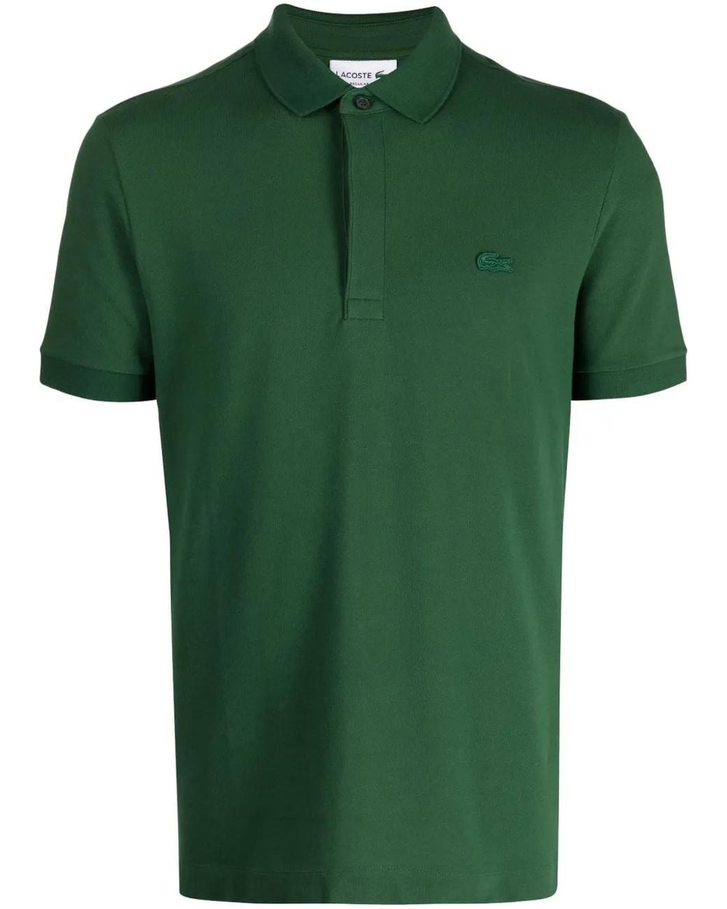 Lacoste Green Regular Fit Paris Stretch Piqué Polo