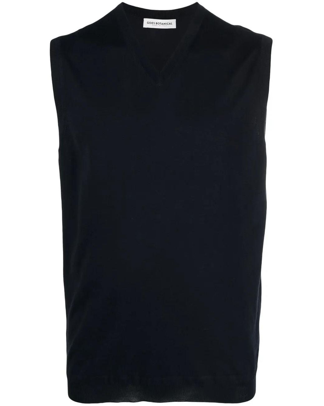 GOES BOTANICAL Blue Sleeveless Knitted Jumper for men