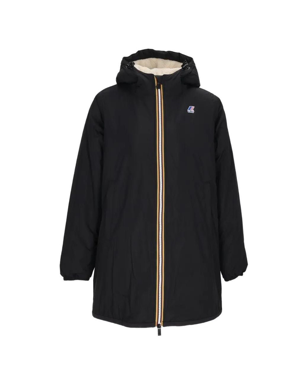 K-Way Blue Manteau Jacinthe Orsetto À Capuche