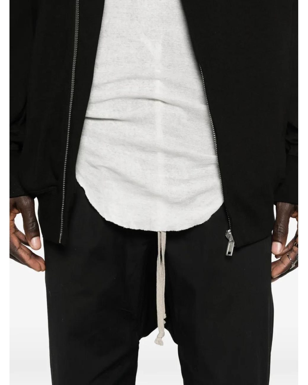 Rick Owens White Temple Basic Rib Tank for men