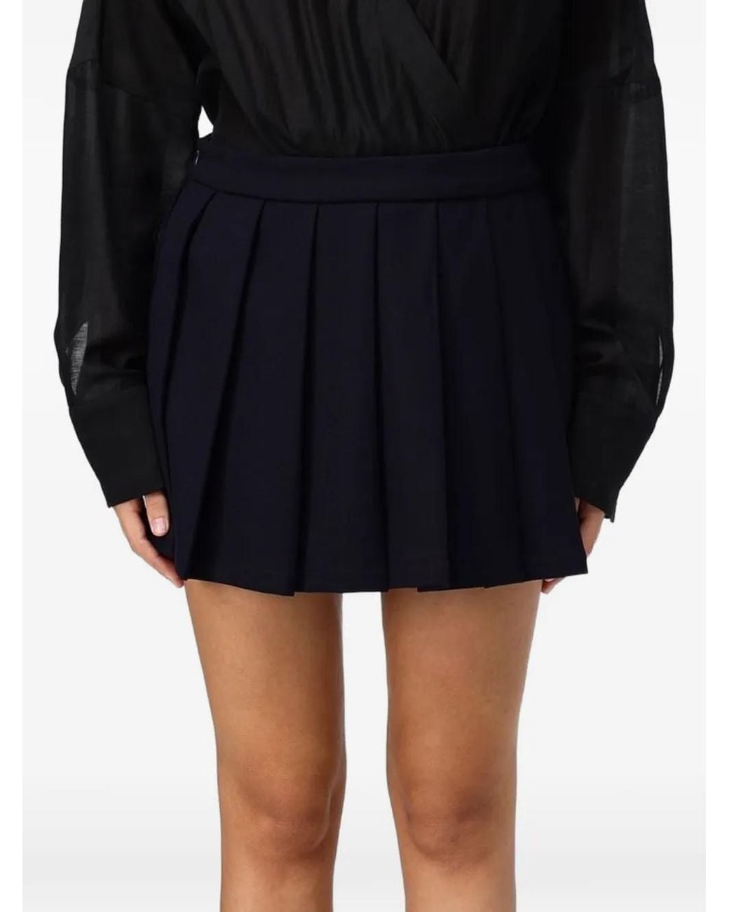 ELEH Black Pleated Mini Skirt