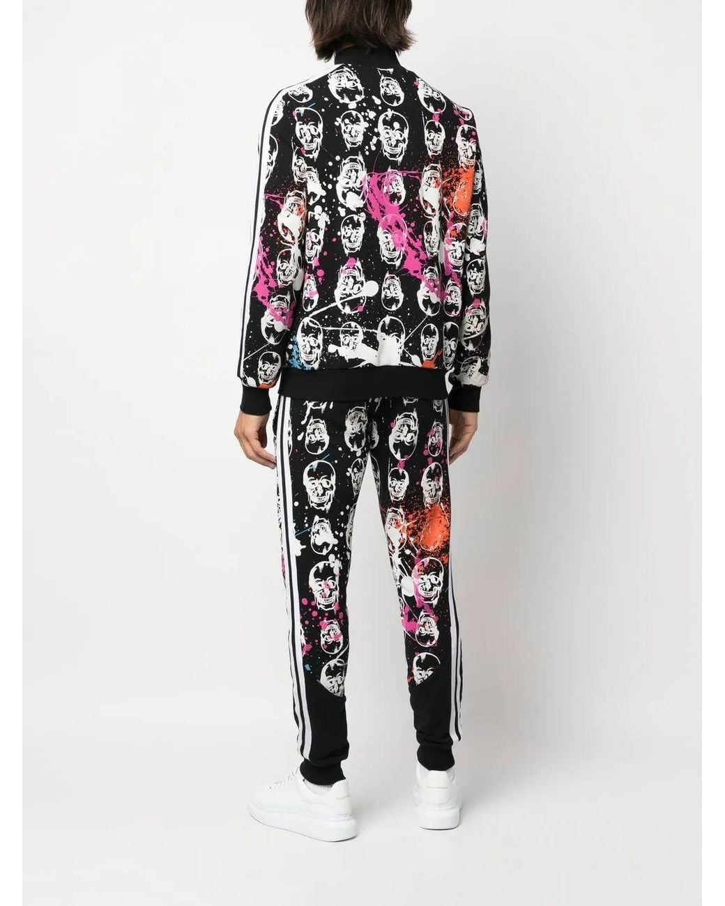 Philipp Plein Black Skull Print Tracksuit for men
