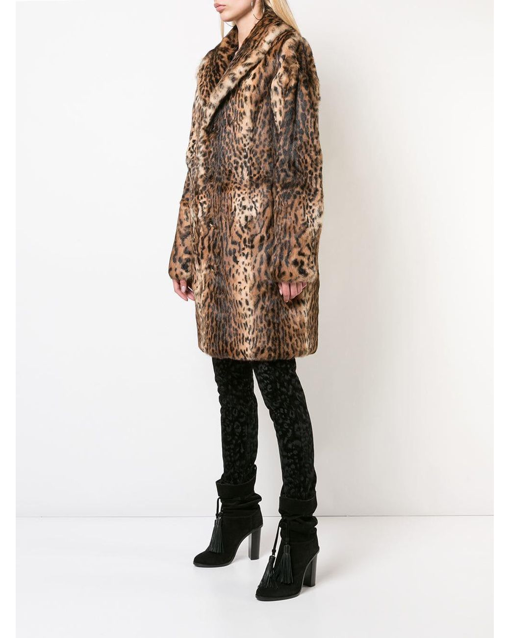 Ysl leopard hotsell coat