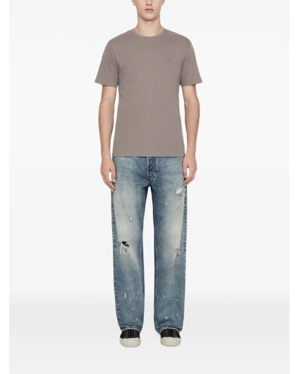 AllSaints Gray Brace Cotton T-Shirts 3 Pack for men