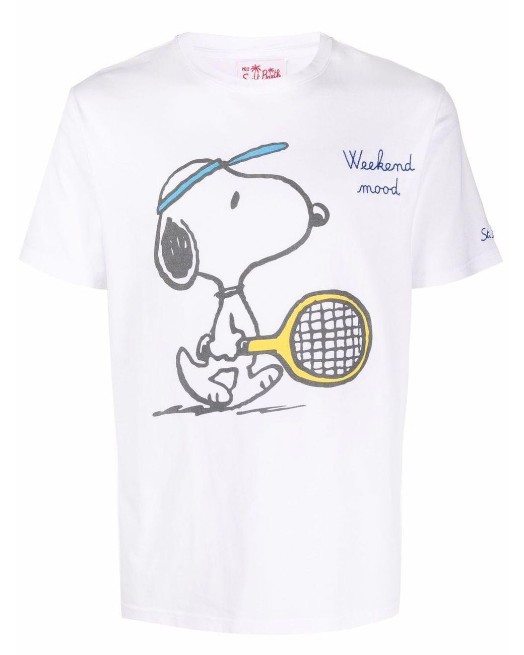Mc2 Saint Barth Cotton Snoopy-print T-shirt in White for Men - Lyst