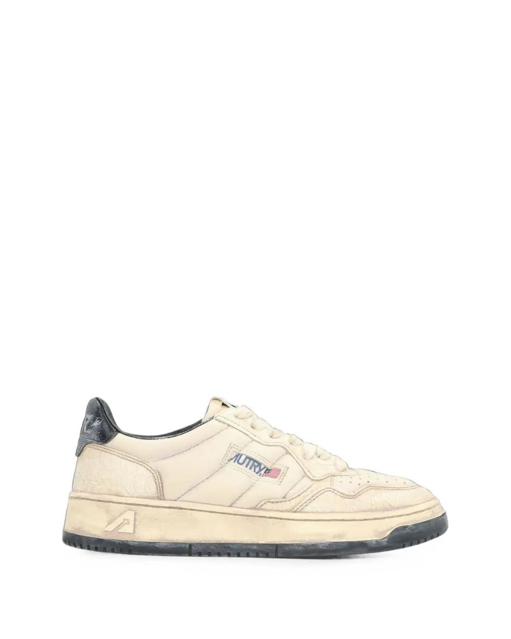 Autry White Medalist Logo-Patch Low-Top Sneakers