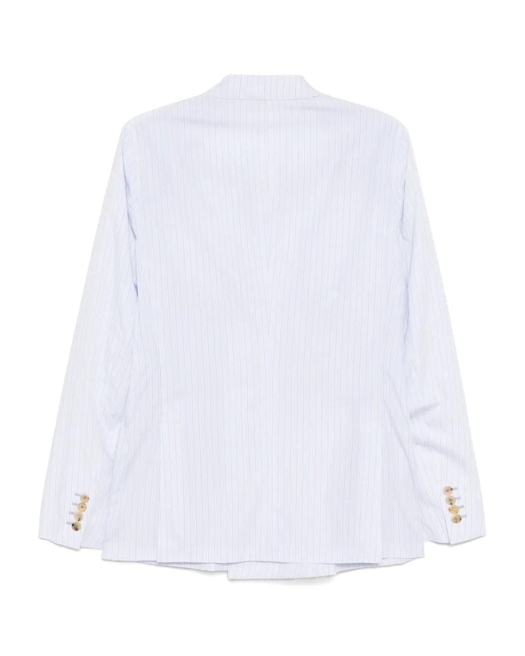 Paul Smith White Striped Blazer for men