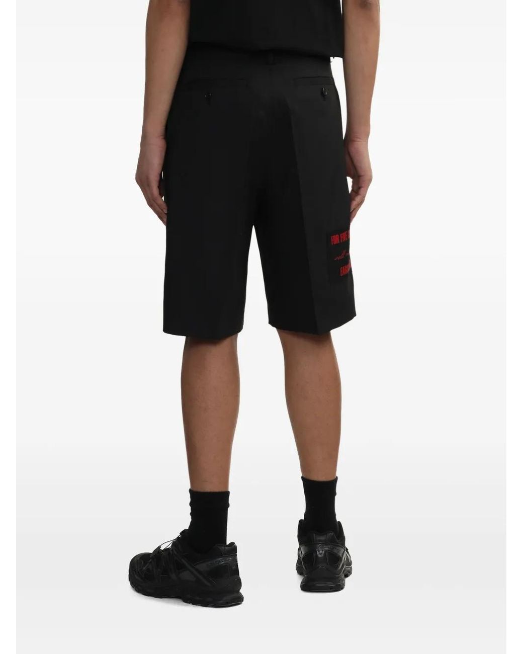 Undercover Geplooide Shorts in het Black voor heren