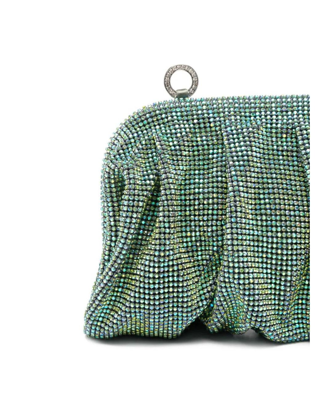 Benedetta Bruzziches Green Venus La Petite Embellished Clutch Bag