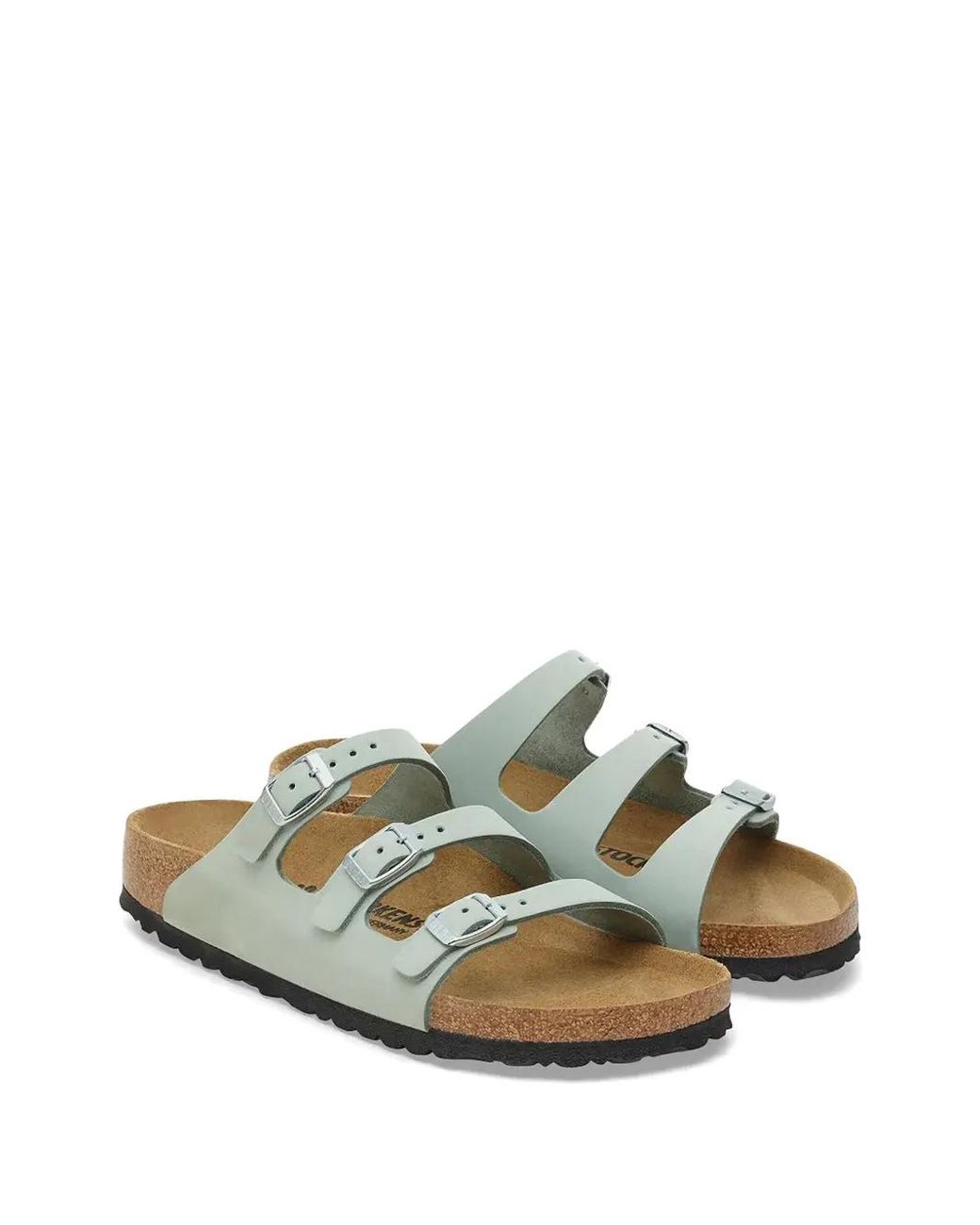 Birkenstock White Florida Buckle-Fastening Sandals