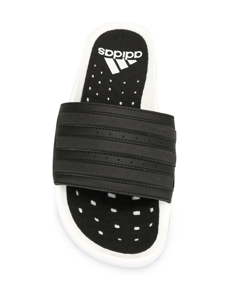 Adidas White Adilette Boost Slides for men