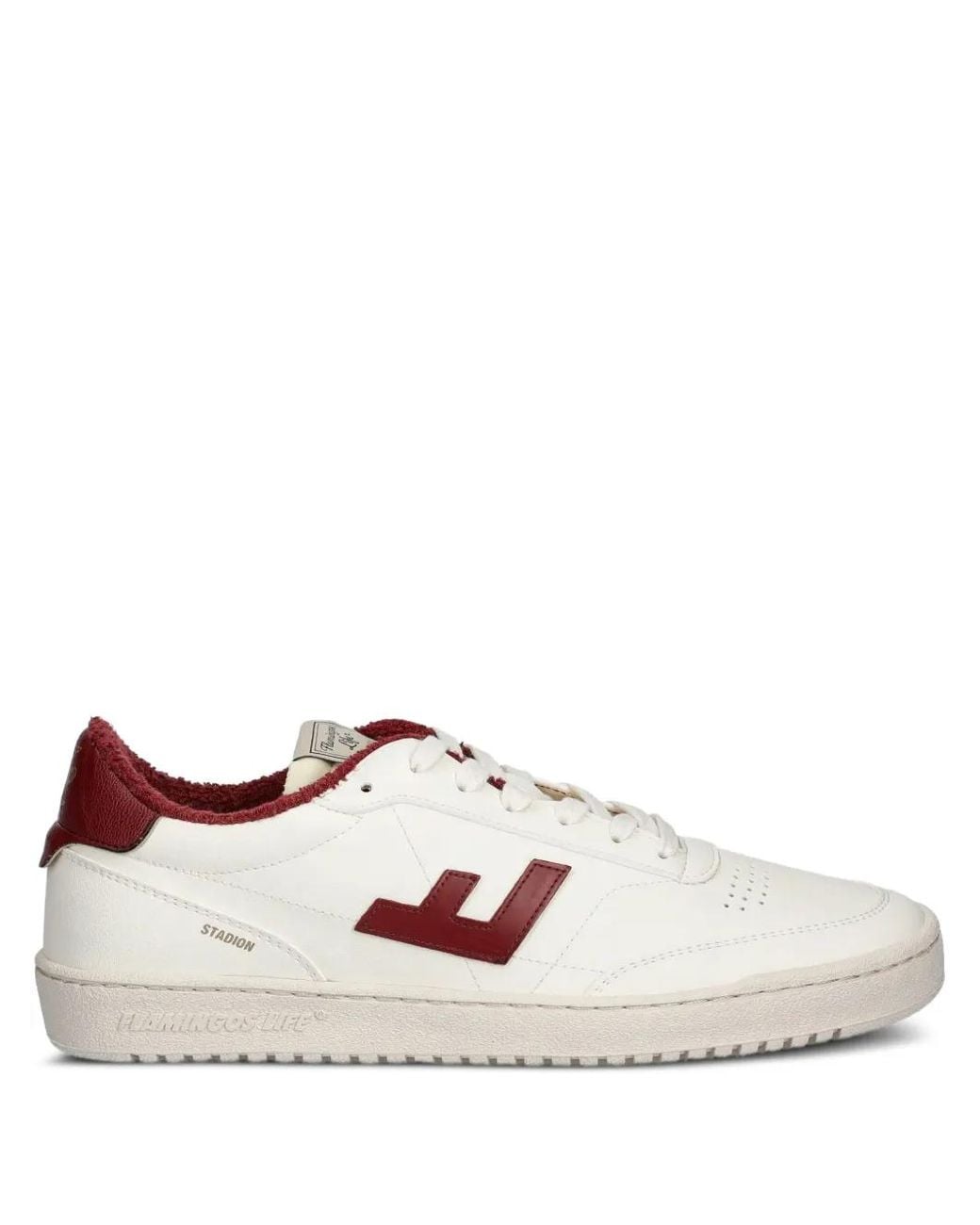 Flamingos Pink Leather-Panelled Terry-Cloth Sneakers