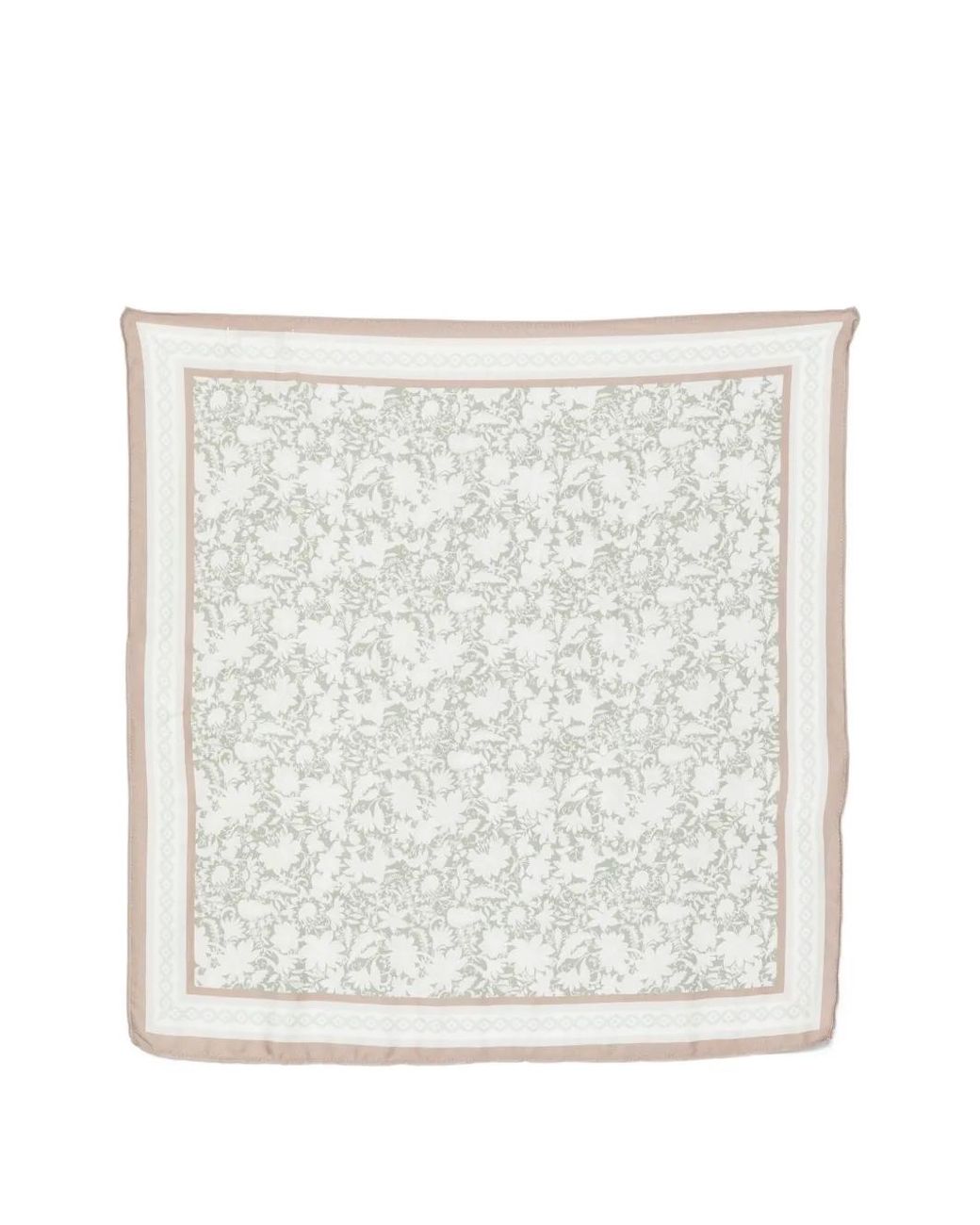 Marc O' Polo White Floral-Print Scarf