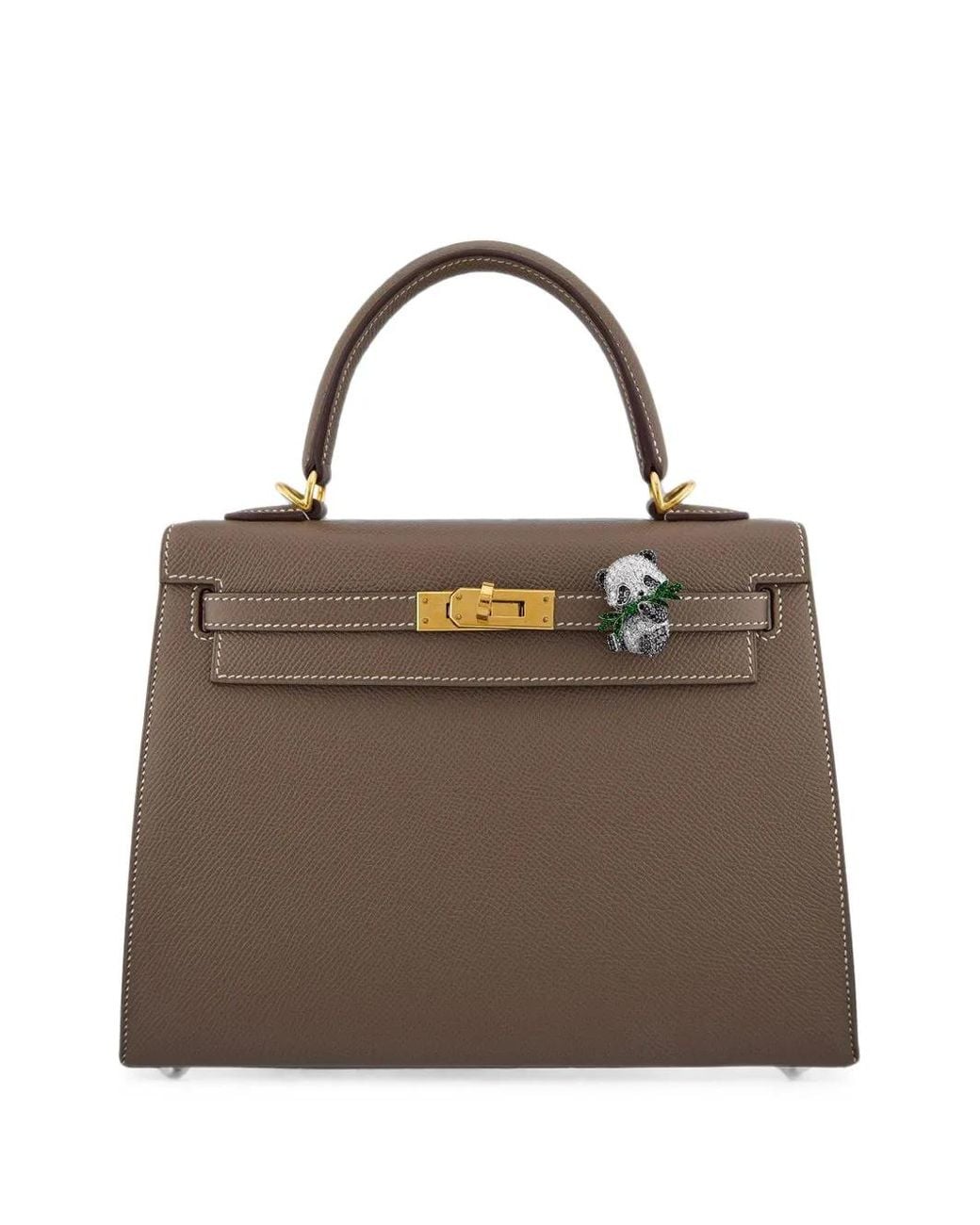 Ashna Mehta Brown Diamond Panda Bag Charm