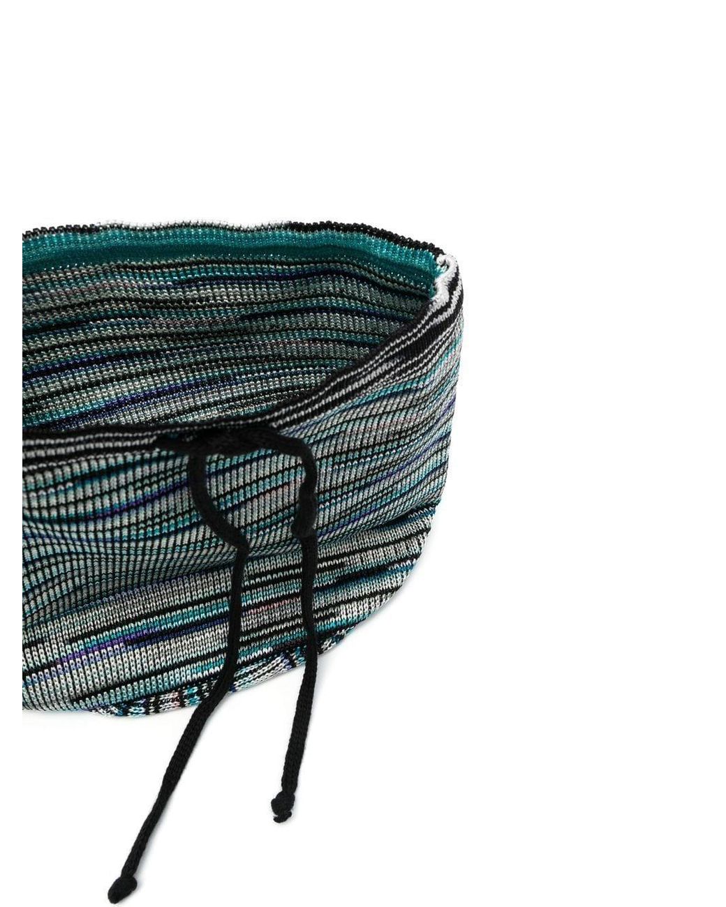 Bolso bombonera con cordones Missoni de Algodón de color Azul Mujer Bolsos de Bolsos saco de 