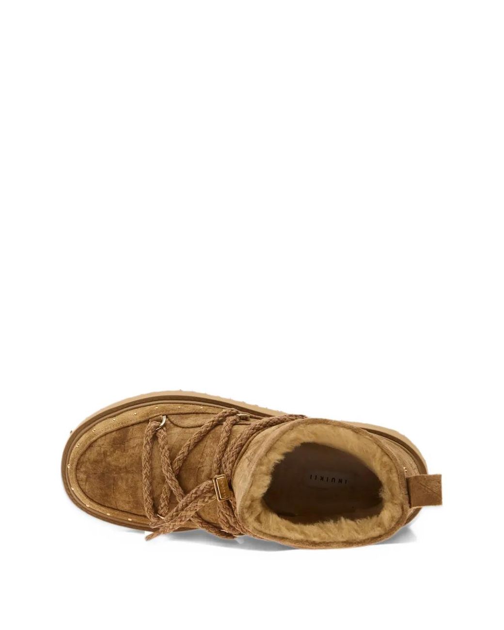 Inuikii Brown Croco Platform Ankle Boots