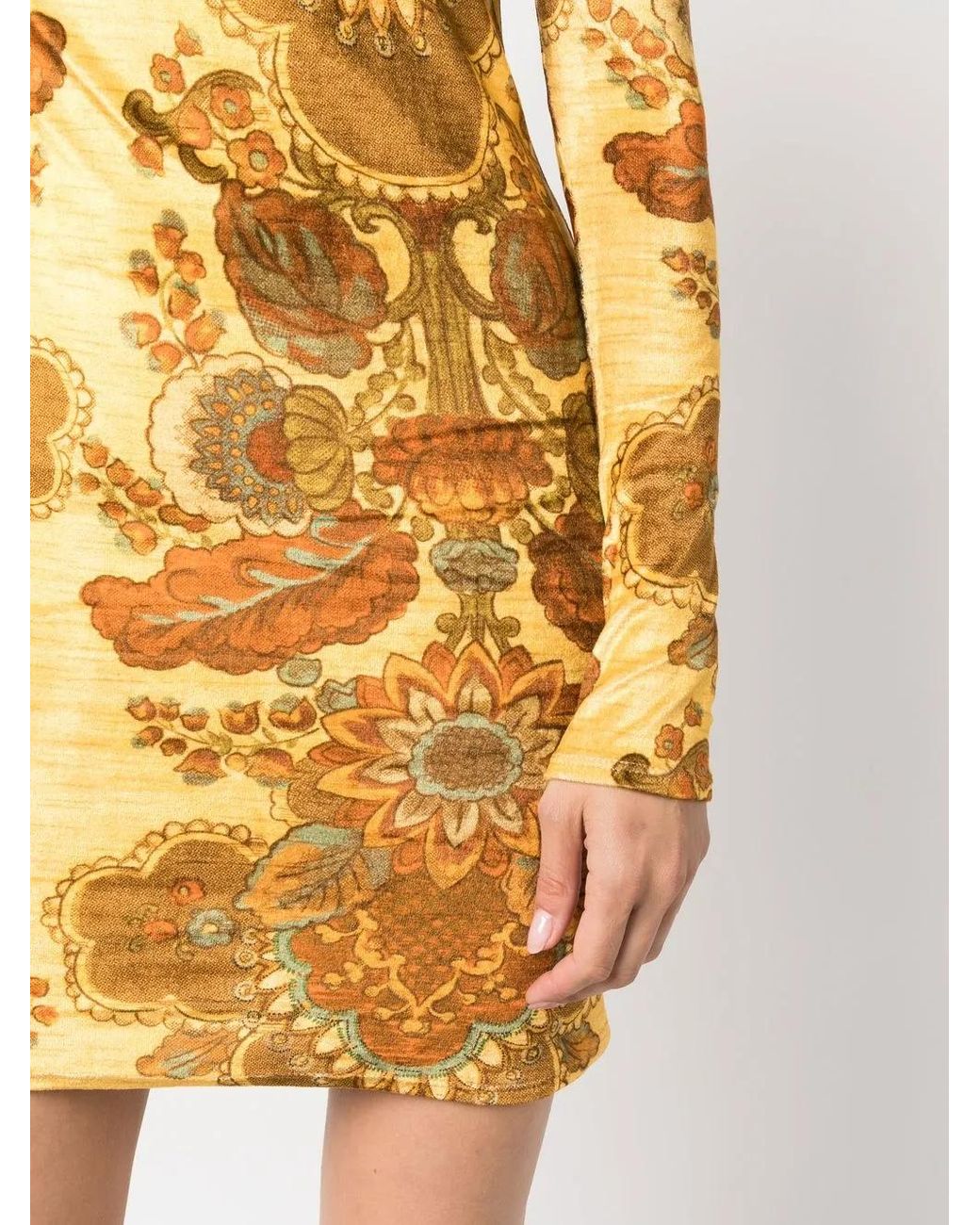 Kwaidan Editions Yellow All-Over Graphic-Print Dress