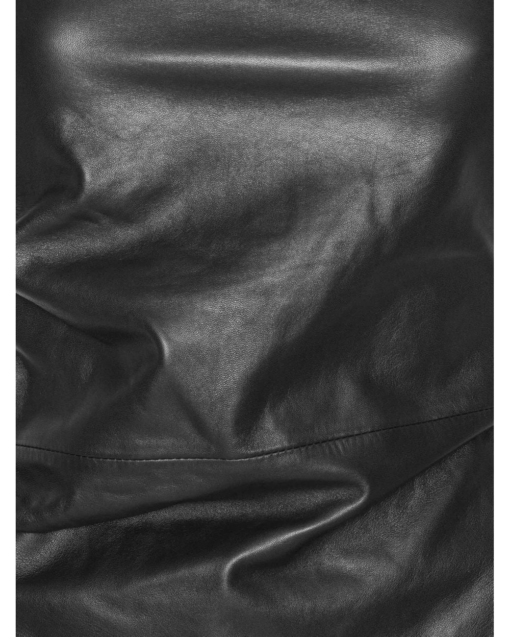 ROTATE BIRGER CHRISTENSEN Black Side-Buttoned Leather Top